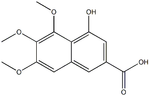 6,7,8-TRIMETHOXY-1-HYDROXY-3-NAPHTHOICACID 结构式