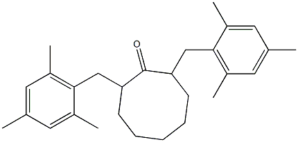 2,8-BIS(2,4,6-TRIMETHYLBENZYL)-CYCLOOCTANONE 结构式