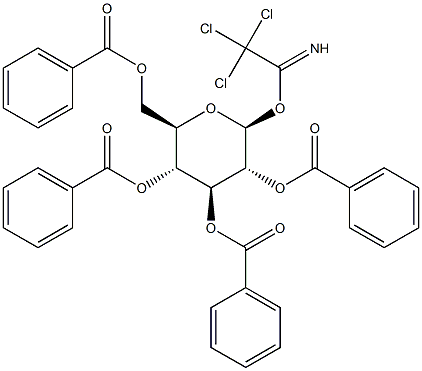 2,3,4,6-tetra-O-benzoyl-b-D-glucopyranosyl trichloroacetimidate 结构式