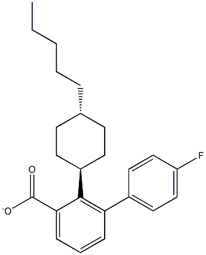 4-Fluorophenyl-4'-trans-n-pentylcyclohexylbenzoate 结构式