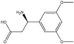 (R)-3-Amino-3-(3,5-dimethoxy-phenyl)-propanoic acid 结构式