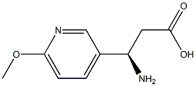 (R)-3-Amino-3-(6-methoxy-3-pyridyl)-propanoic acid 结构式