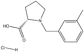 (R)-alpha-(3-methyl-benzyl)-proline hydrochloride 结构式