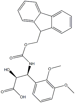 N-Fmoc-(2S,3S)-3-Amino-2-hydroxy-3-(2,3-dimethoxy-phenyl)-propanoic acid 结构式