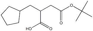 2-Cyclopentylmethyl-succinic acid 4-tert-butyl ester 结构式