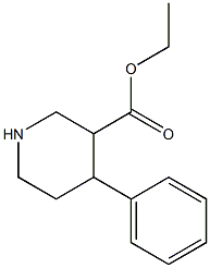 4-Phenyl-piperidine-3-carboxylic acid ethyl ester 结构式