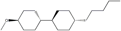 Trans-4-(trans-4-pentylcyclohexyl)cyclohexyl methyl ether 结构式