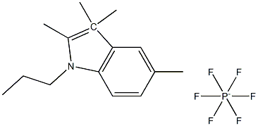 N-正丙基-2,3,3,5-四甲基-吲哚六氟磷酸盐 结构式