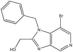 (1-benzyl-7-bromo-1H-imidazo[4,5-c]pyridin-2-yl)methanol 结构式