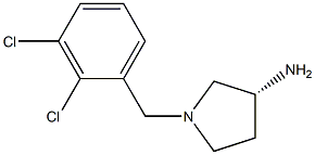 (3R)-1-(2,3-dichlorobenzyl)pyrrolidin-3-amine 结构式