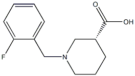 (3R)-1-(2-fluorobenzyl)piperidine-3-carboxylic acid 结构式