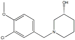 (3R)-1-(3-chloro-4-methoxybenzyl)piperidin-3-ol 结构式