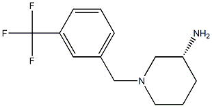 (3R)-1-[3-(trifluoromethyl)benzyl]piperidin-3-amine 结构式