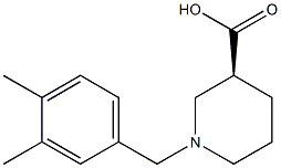 (3S)-1-(3,4-dimethylbenzyl)piperidine-3-carboxylic acid 结构式