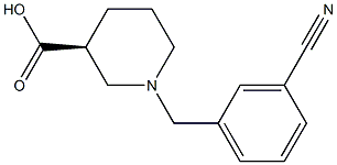 (3S)-1-(3-cyanobenzyl)piperidine-3-carboxylic acid 结构式