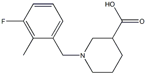 1-(3-fluoro-2-methylbenzyl)piperidine-3-carboxylic acid 结构式