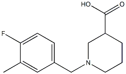 1-(4-fluoro-3-methylbenzyl)piperidine-3-carboxylic acid 结构式