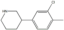 3-(3-chloro-4-methylphenyl)piperidine 结构式