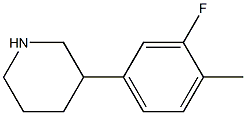 3-(3-氟-4-甲基苯基)哌啶 结构式