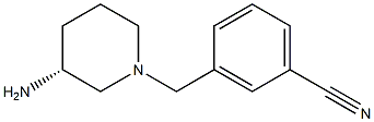 3-{[(3R)-3-aminopiperidin-1-yl]methyl}benzonitrile 结构式