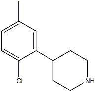 4-(2-chloro-5-methylphenyl)piperidine 结构式