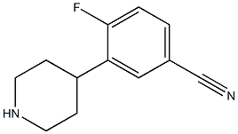 4-fluoro-3-piperidin-4-ylbenzonitrile 结构式