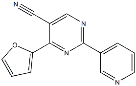 4-furan-2-yl-2-pyridin-3-ylpyrimidine-5-carbonitrile 结构式