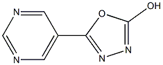 5-pyrimidin-5-yl-1,3,4-oxadiazol-2-ol 结构式