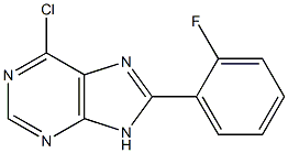 6-chloro-8-(2-fluorophenyl)-9H-purine 结构式