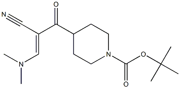 tert-butyl 4-[(2E)-2-cyano-3-(dimethylamino)prop-2-enoyl]piperidine-1-carboxylate 结构式