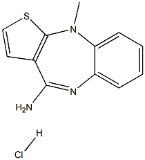 -Methyl-4-amino-10H-theino-[2,3-b][1,5]
benzodiazepine Hydrochloride 结构式