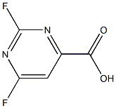 2,6-DIFLUORO-PYRIMIDINE-4-CARBOXYLIC ACID 结构式