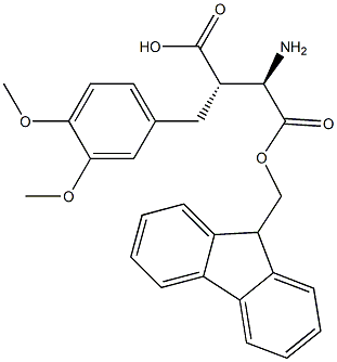 (R,S)-Fmoc-3-amino-2-(3,4-dimethoxy-benzyl)-propionic acid 结构式