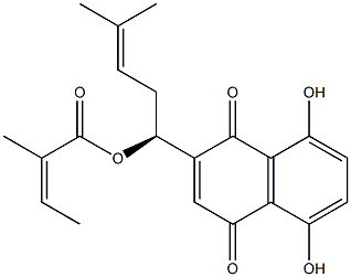 紫草素-ΒΒ-二甲基丙烯酸酯 结构式