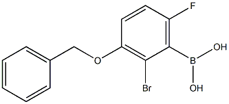 3-苄氧基-2-溴-6-氟苯硼酸 结构式