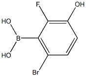 6-溴-2-氟-3-羟基苯硼酸 结构式