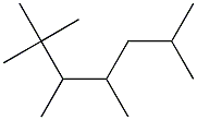 2,2,3,4,6-pentamethylheptane 结构式