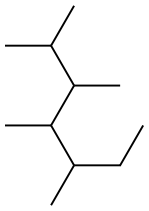 2,3,4,5-tetramethylheptane 结构式
