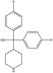 4-[BIS-(4-FLUOROPHENYL)HYDROXYMETHYL]PIPERIDINE 结构式