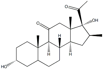 3A,17A-DIHYDROXY-16B-METHYLPREGNANE-11,20-DIONE 结构式
