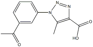 1-(3-Acetyl-phenyl)-5-methyl-1H-[1,	2,	3]triazole-4-carboxylic	acid 结构式