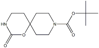2-Oxo-1-oxa-3,9-diaza-spiro[5.5]undecane-9-carboxylic acid tert-butyl ester 结构式