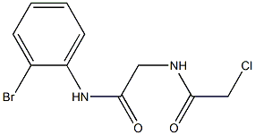 N-{2-[(2-BROMOPHENYL)AMINO]-2-OXOETHYL}-2-CHLOROACETAMIDE 结构式