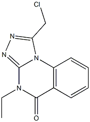 1-(CHLOROMETHYL)-4-ETHYL[1,2,4]TRIAZOLO[4,3-A]QUINAZOLIN-5(4H)-ONE 结构式