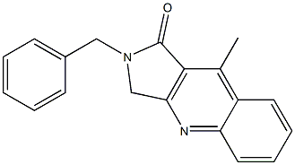 2-BENZYL-9-METHYL-2,3-DIHYDRO-1H-PYRROLO[3,4-B]QUINOLIN-1-ONE 结构式