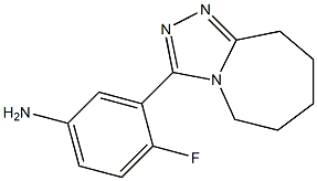 4-FLUORO-3-(6,7,8,9-TETRAHYDRO-5H-[1,2,4]TRIAZOLO[4,3-A]AZEPIN-3-YL)ANILINE 结构式