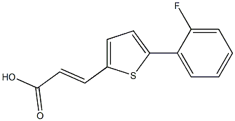 3-[5-(2-FLUOROPHENYL)THIEN-2-YL]ACRYLIC ACID 结构式