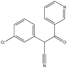 2-(3-CHLOROPHENYL)-3-OXO-3-PYRIDIN-3-YL-PROPIONITRILE 结构式