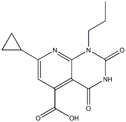 7-CYCLOPROPYL-2,4-DIOXO-1-PROPYL-1,2,3,4-TETRAHYDROPYRIDO[2,3-D]PYRIMIDINE-5-CARBOXYLIC ACID 结构式