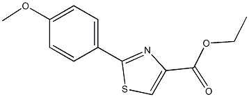 2-(4-METHOXYPHENYL)THIAZOLE-4-CARBOXYLIC ACID ETHYL ESTER, 95+% 结构式
